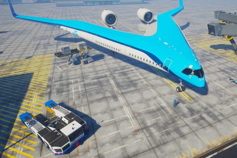 klm flying V airplane