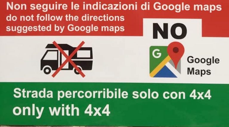 google maps cartelli