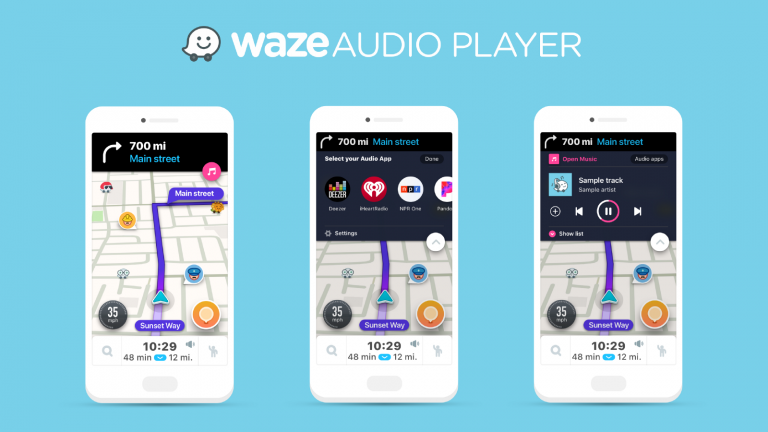 Waze Audio Player