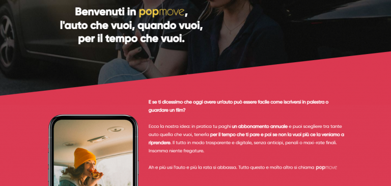 Noleggio auto flessibile Popmove