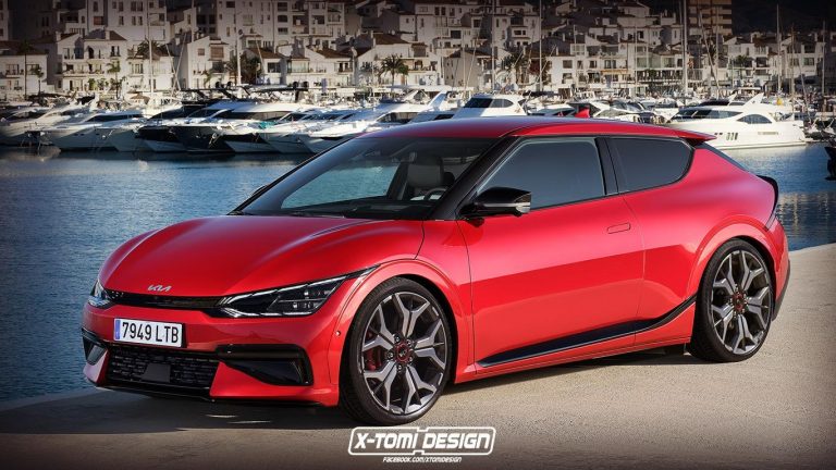 Il rendering della Kia EV6 a 3 porte la rende ancora più sportiva