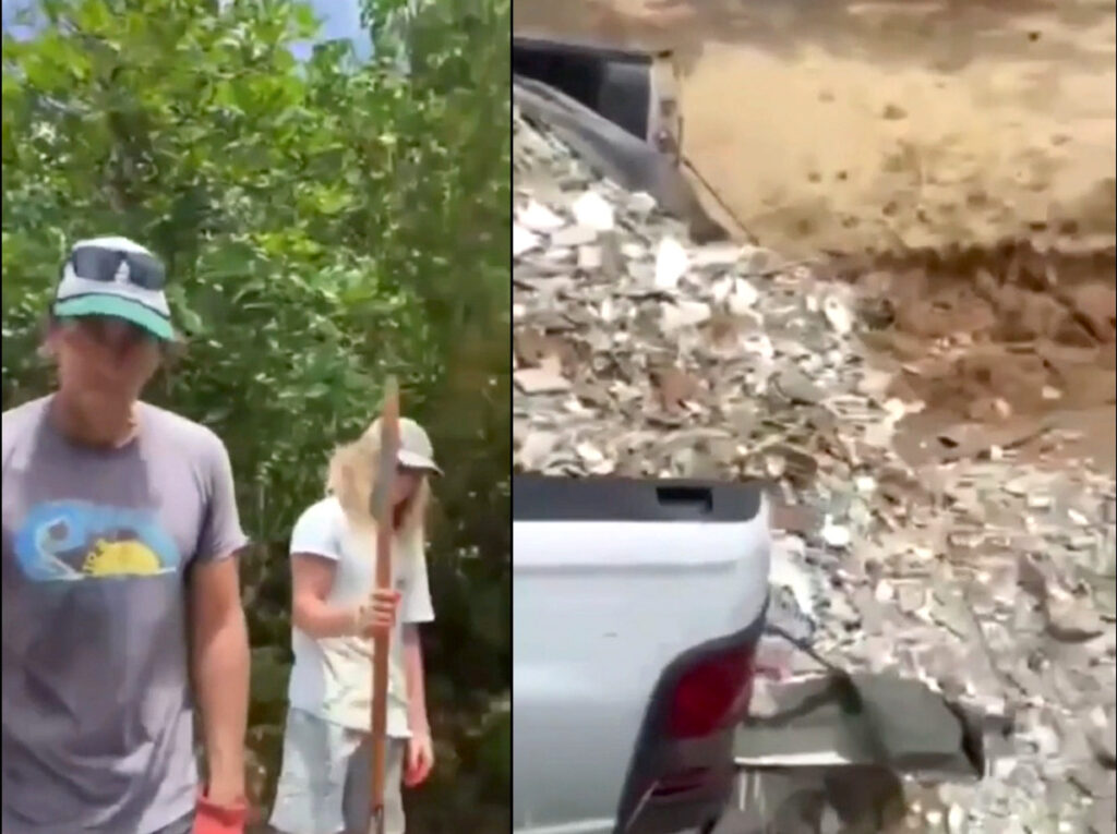 scaricano rifiuti in spiaggia