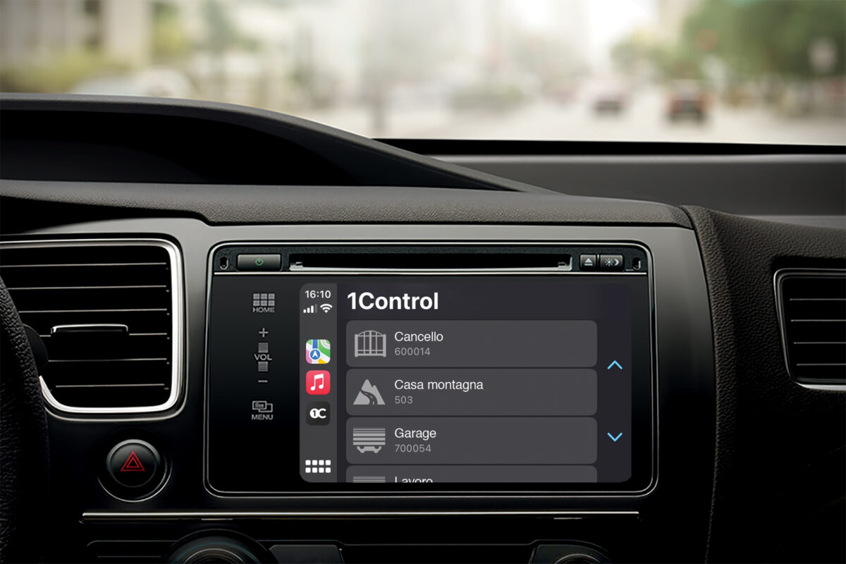 1Control. Cancelli e garage smart ora si aprono dal computer di bordo