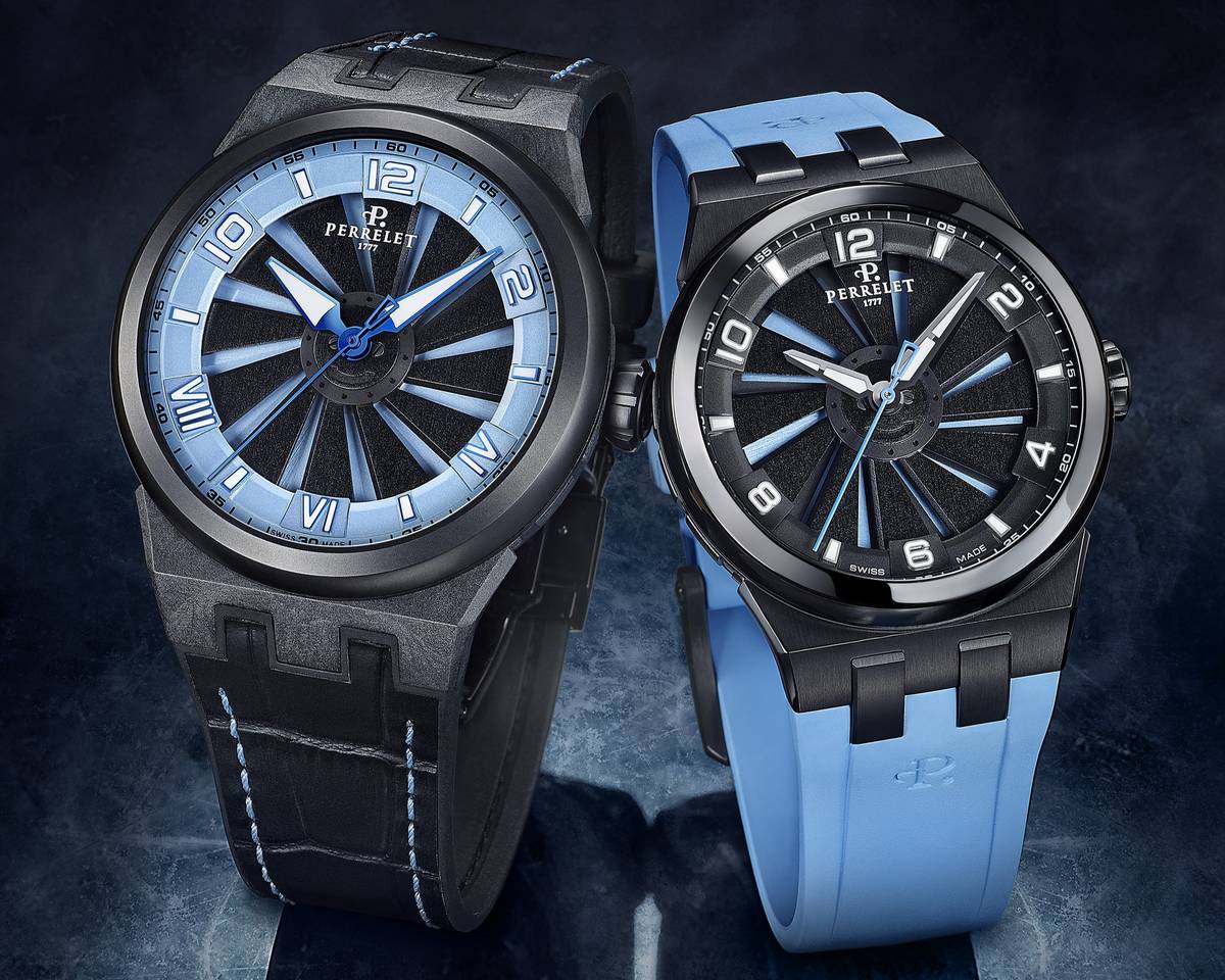 Perrelet Turbine Carbon e Titanium Ice Blue