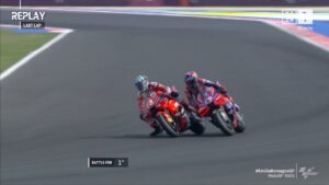 Contatto Bastianini-Martin Misano 2