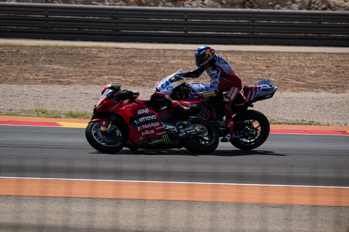 Incidente Bagnaia-Marquez Aragon