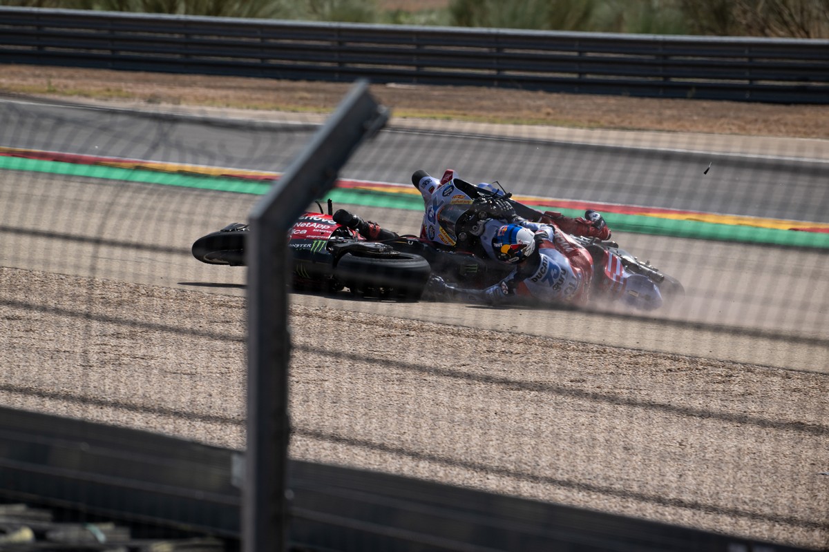 Incidente Bagnaia-Marquez Aragon