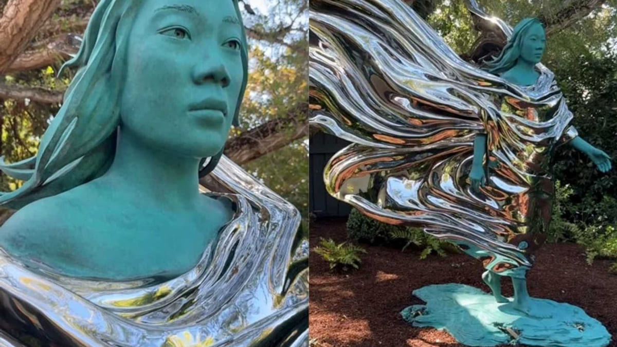 mark zuckerberg wife statue