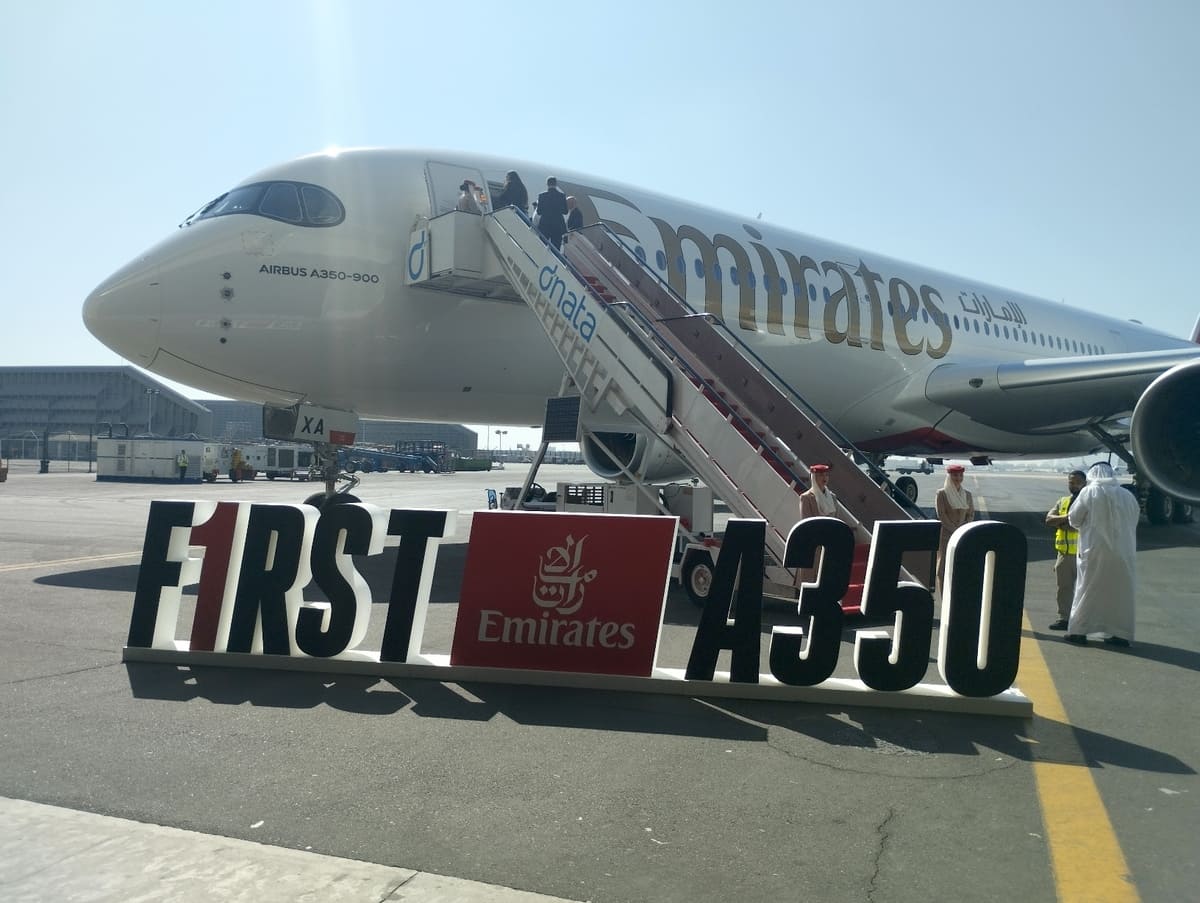 Emirates Airbus A350-900 cerimonia