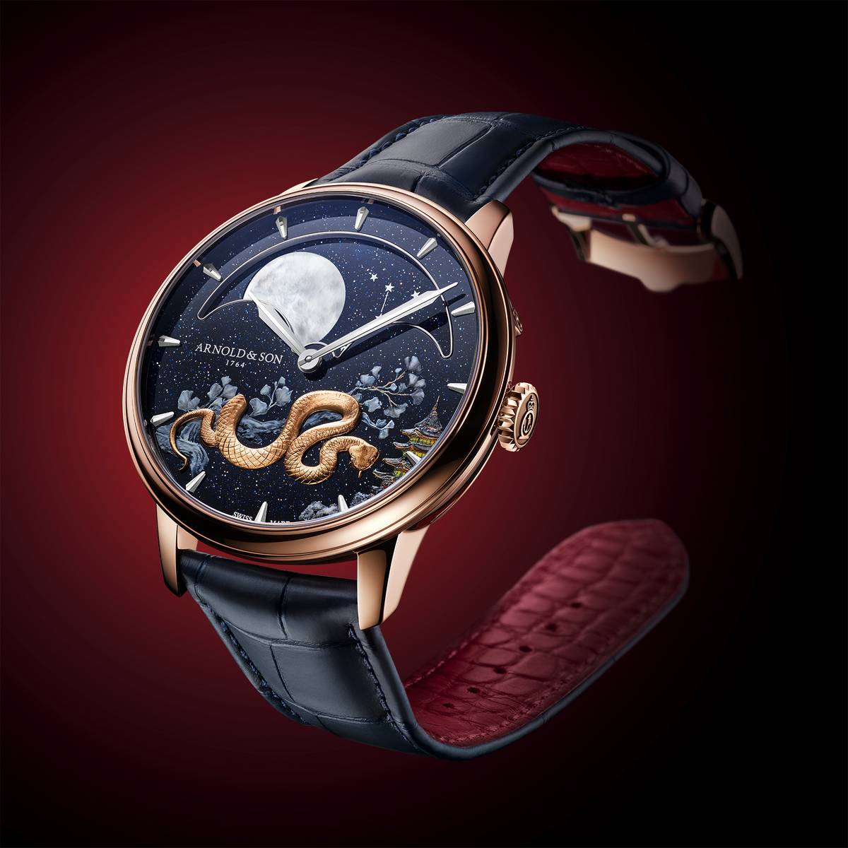 Arnold & Son Perpetual Moon 41.5 Red Gold