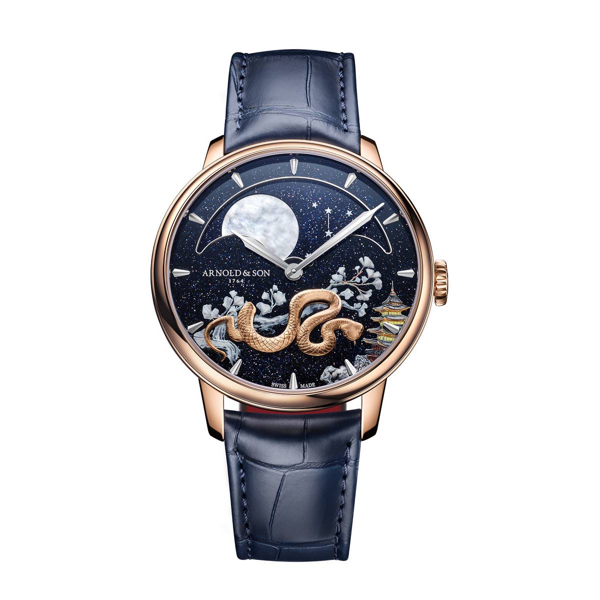 Arnold & Son Perpetual Moon 41.5 Red Gold