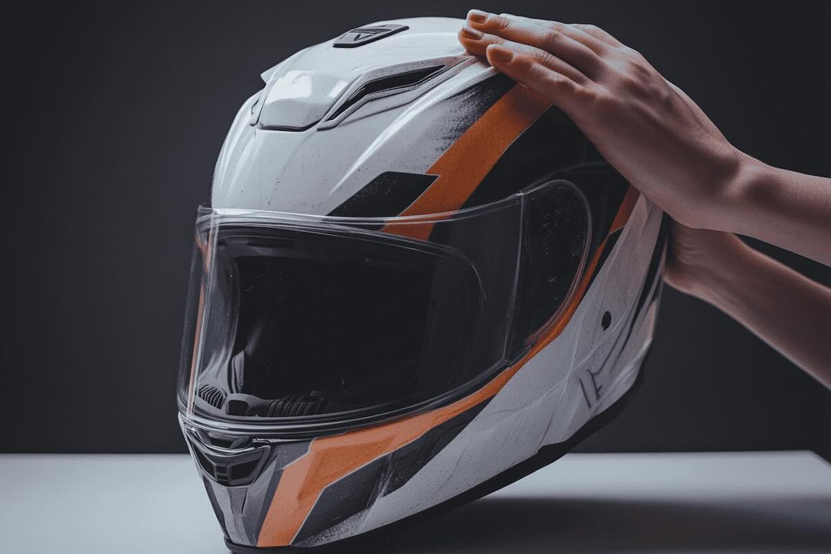 pulizia casco da moto